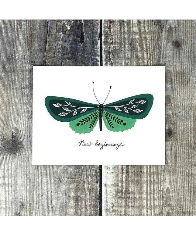 New Beginnings - Butterfly greetings card