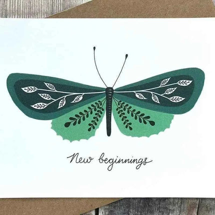 New Beginnings - Butterfly greetings card