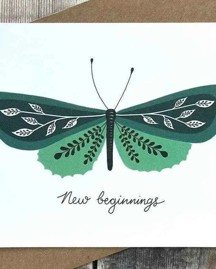 New Beginnings - Butterfly greetings card