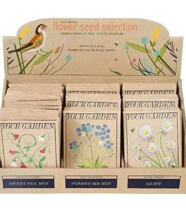 Beautiful Flower Seeds - Sweet Peas, Daisies, forget-me-nots