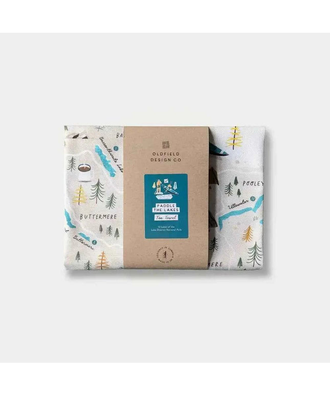 Paddle the Lakes Tea Towel