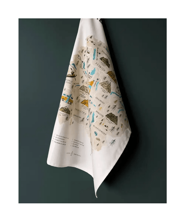 Paddle the Lakes Tea Towel