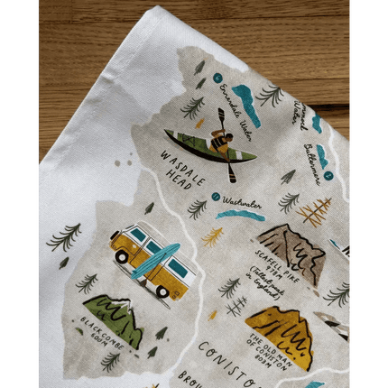 Paddle the Lakes Tea Towel