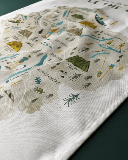 Paddle the Lakes Tea Towel