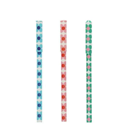 Paper ballpoint pens (set of 3) - Daisy pattern design