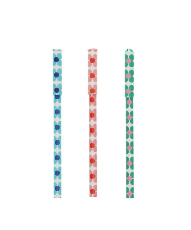 Paper ballpoint pens (set of 3) - Daisy pattern design