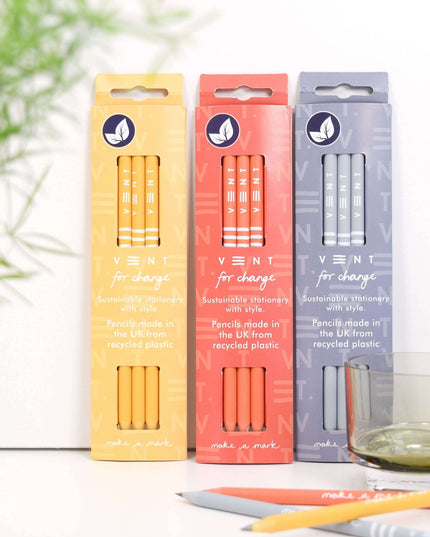 Writing Pencils Pack of 3 recycled - various designs
