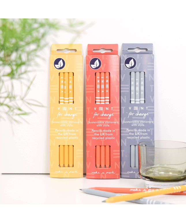 Writing Pencils Pack of 3 recycled - various designs