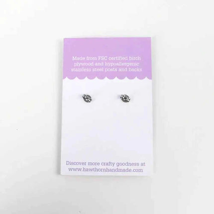 Pincushion Wooden Earrings - Craft themed Jewellery