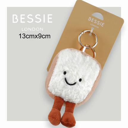 Plush Bread Toast Bag Charm by Bessie London