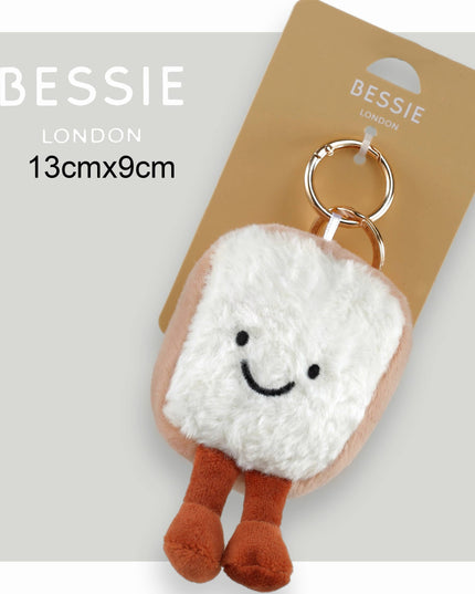 Plush Bread Toast Bag Charm by Bessie London