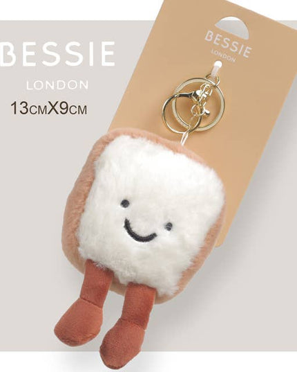 Plush Bread Toast Bag Charm by Bessie London