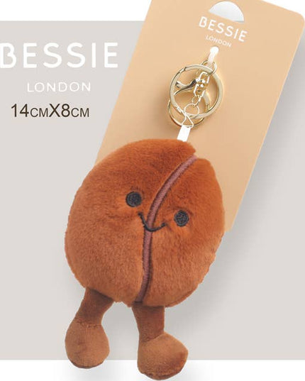 Plush Coffee Bean Bag Charm - Bessie London