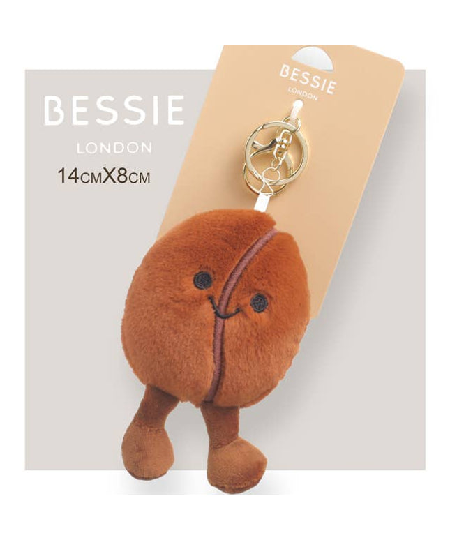 Plush Coffee Bean Bag Charm - Bessie London