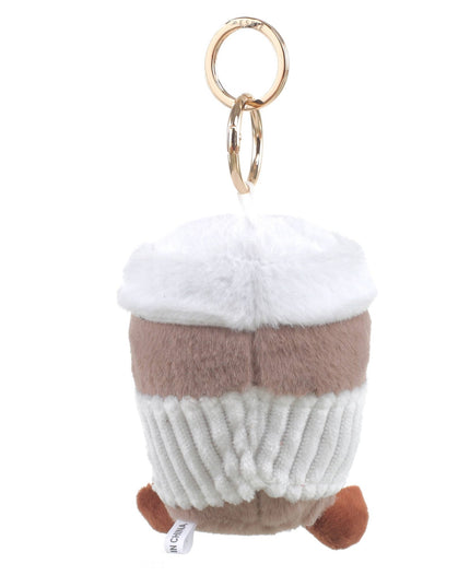 Plush Coffee Cup Bag Charm - Trendy Accessory