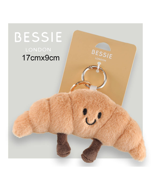 Croissant Charm Bag Clip - French Pastry Keychain Accessory