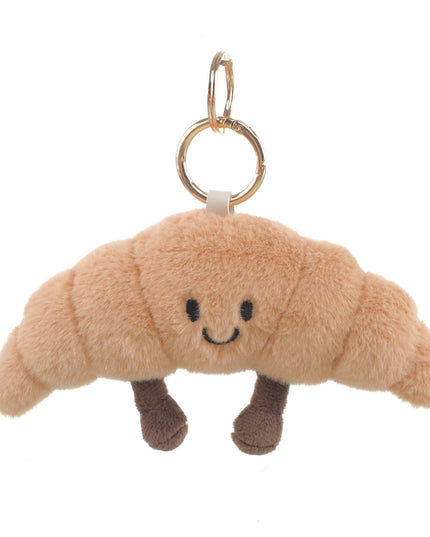 Croissant Charm Bag Clip - French Pastry Keychain Accessory