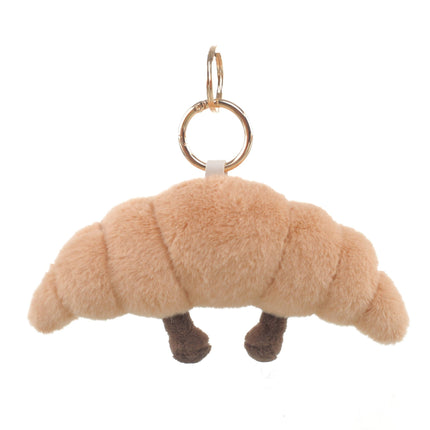 Croissant Charm Bag Clip - French Pastry Keychain Accessory
