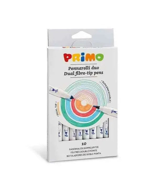 Primo 10 Dual Tip Fibre-tip Pens