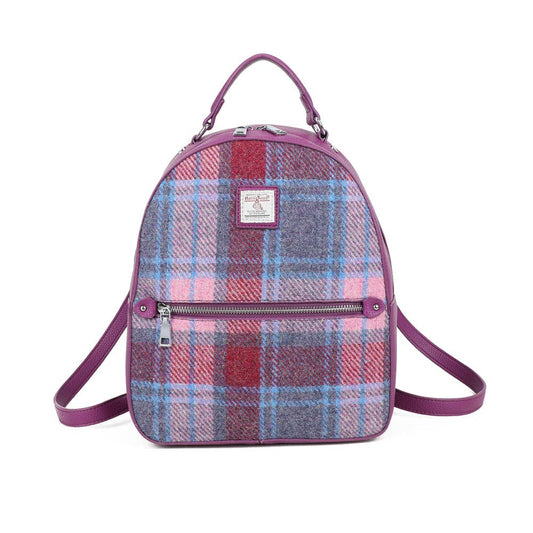 Harris Tweed Fuchsia Backpack - Pink/Fuchsia - The Red Squirrel
