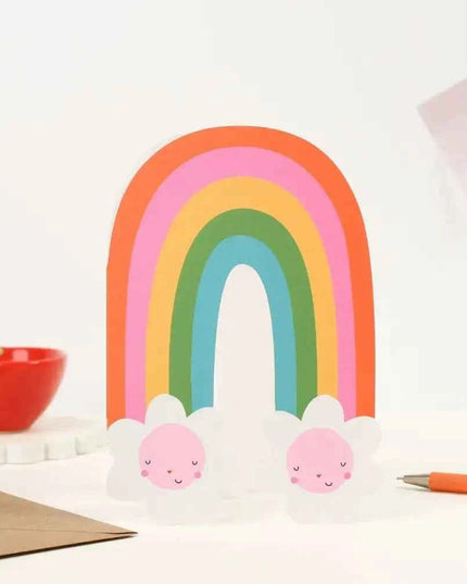 Rainbow Blossom Greeting Card | Rainbow Shaped Card