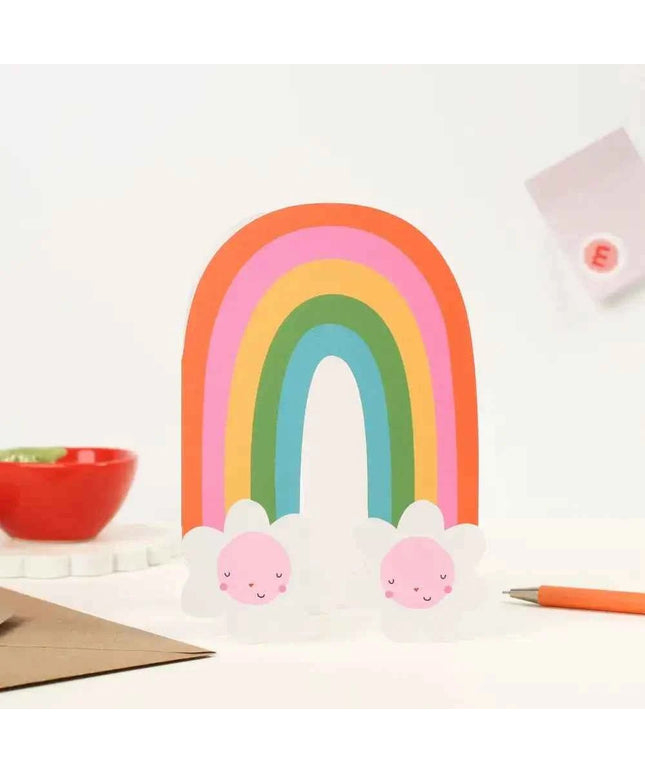 Rainbow Blossom Greeting Card | Rainbow Shaped Card