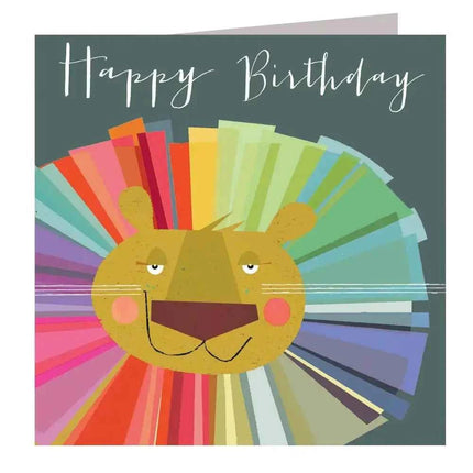 Rainbow Lion Birthday Card