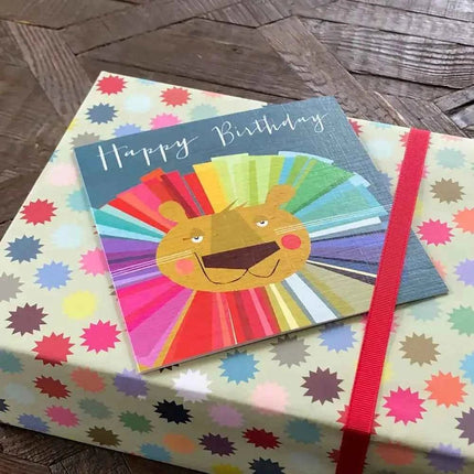 Rainbow Lion Birthday Card