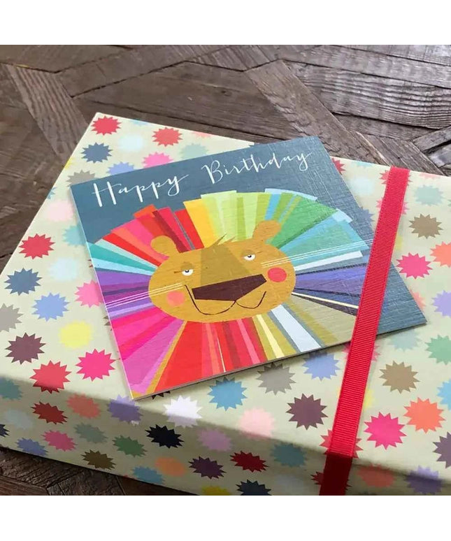 Rainbow Lion Birthday Card