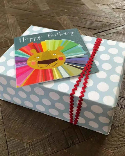 Rainbow Lion Birthday Card