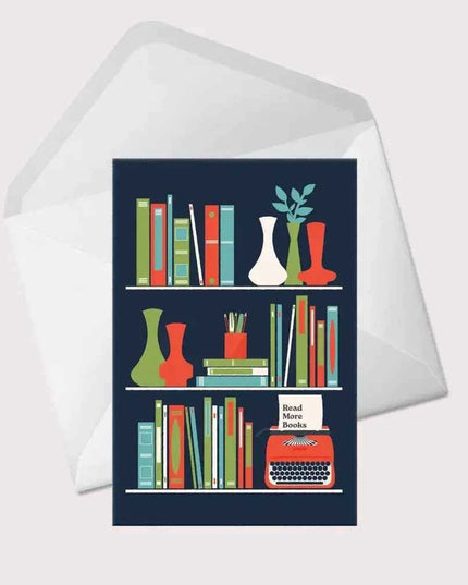 Read More Books Blue Greeting Card