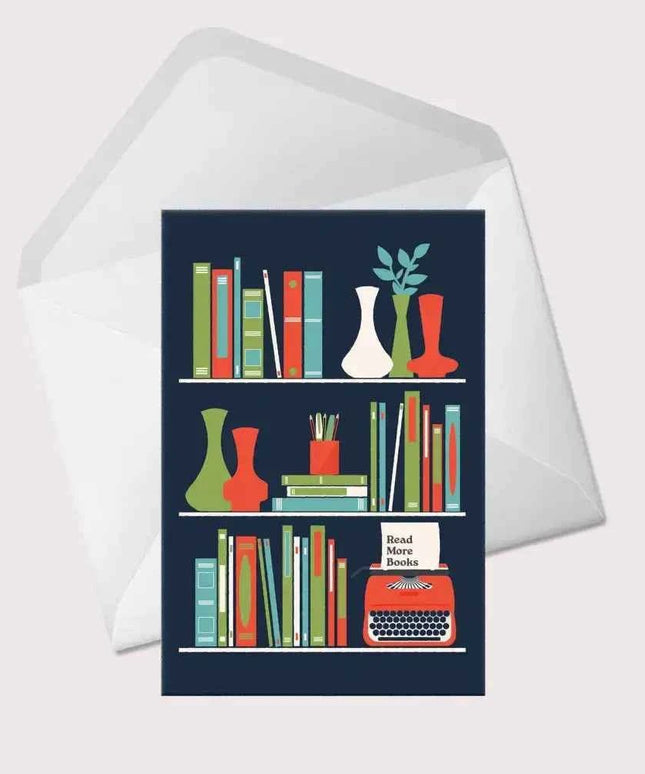 Read More Books Blue Greeting Card