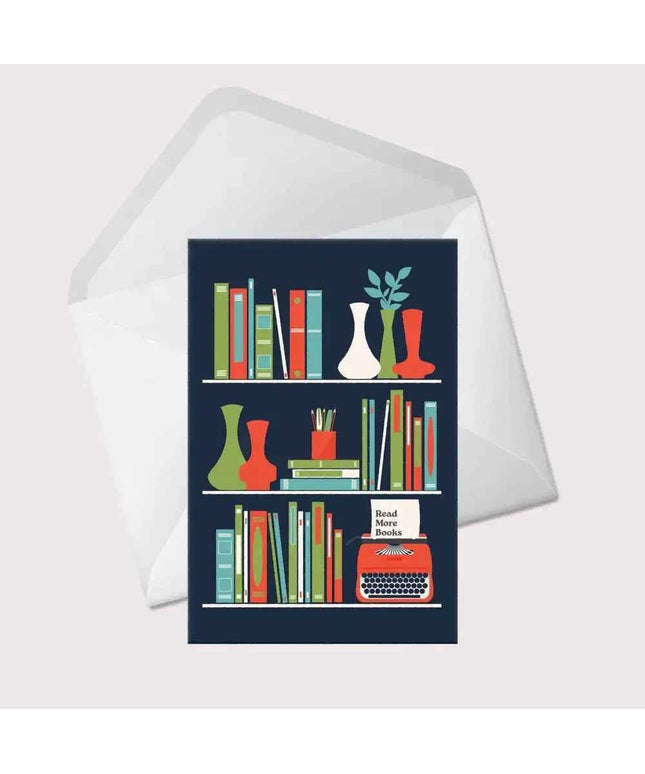 Read More Books Blue Greeting Card