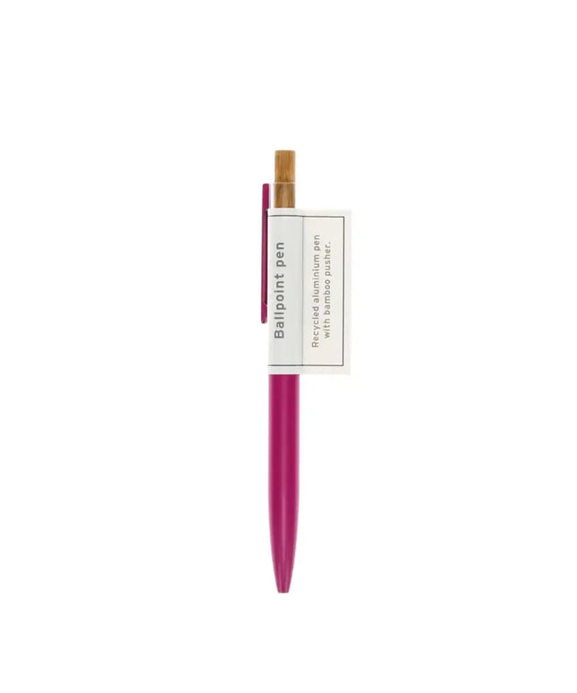 Recycled Aluminium Ballpoint Pen - Bright Pink