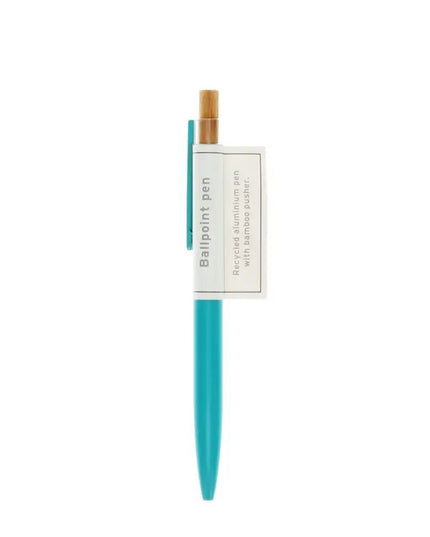 Recycled Aluminium Ballpoint Pen - Turquoise
