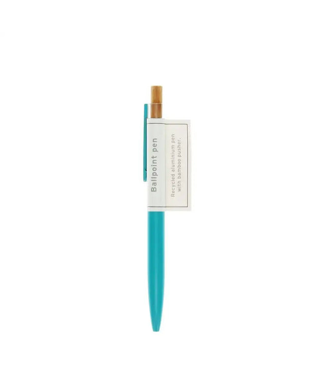Recycled Aluminium Ballpoint Pen - Turquoise