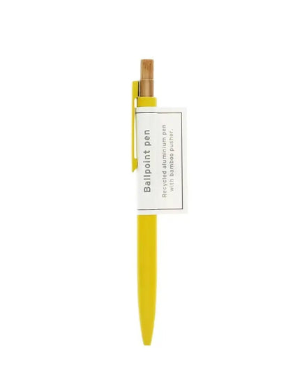 Recycled Aluminium Ballpoint Pen - Yellow