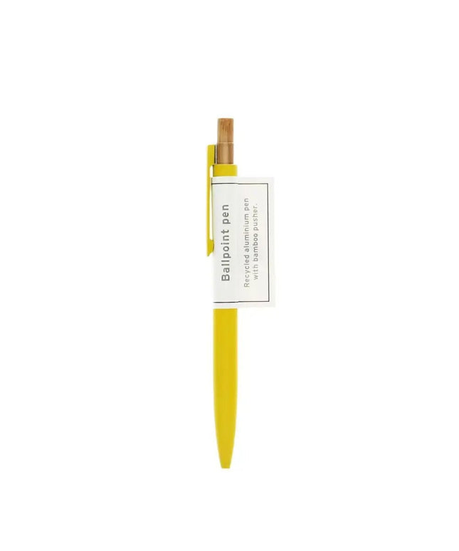 Recycled Aluminium Ballpoint Pen - Yellow
