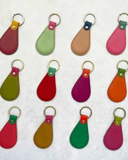 Recycled Leather Fob Keyring