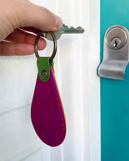 Recycled Leather Fob Keyring