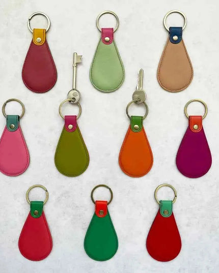 Recycled Leather Fob Keyring