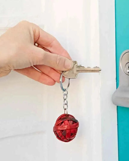 Recycled Newspaper Ball Keyring - Key Chain