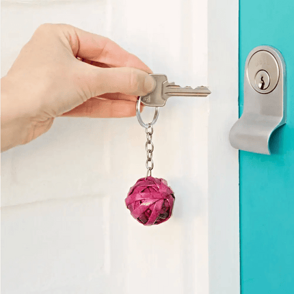 Recycled Newspaper Ball Keyring - Key Chain