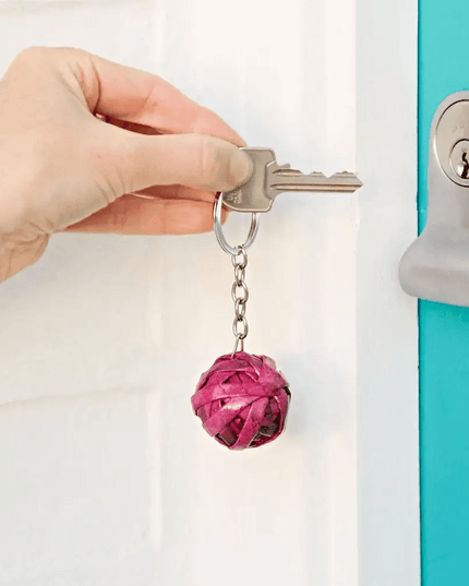 Recycled Newspaper Ball Keyring - Key Chain