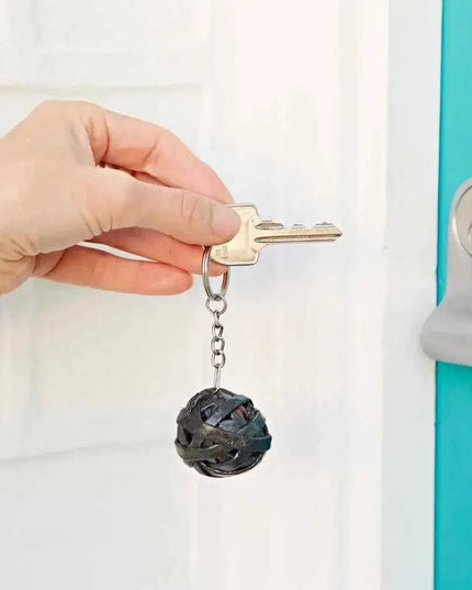 Recycled Newspaper Ball Keyring - Key Chain
