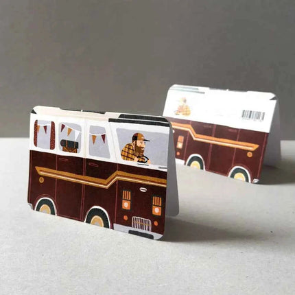 Red Campervan Greetings Card