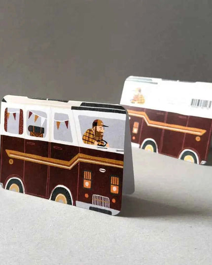 Red Campervan Greetings Card