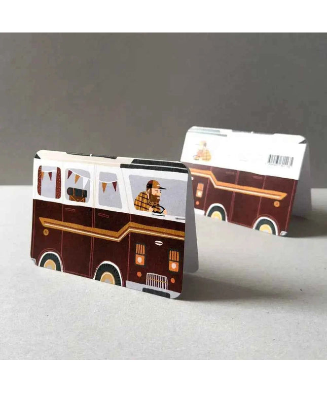 Red Campervan Greetings Card