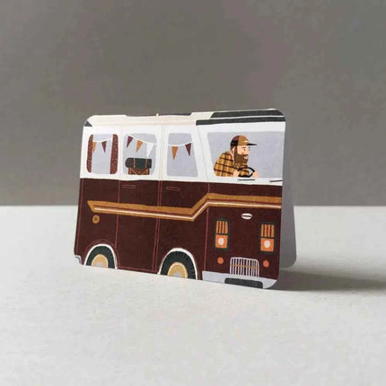 Red Campervan Greetings Card