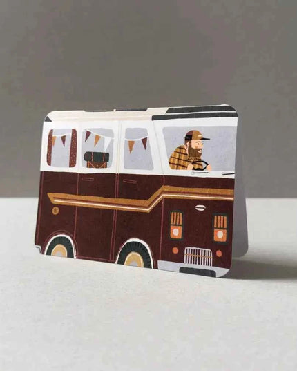 Red Campervan Greetings Card
